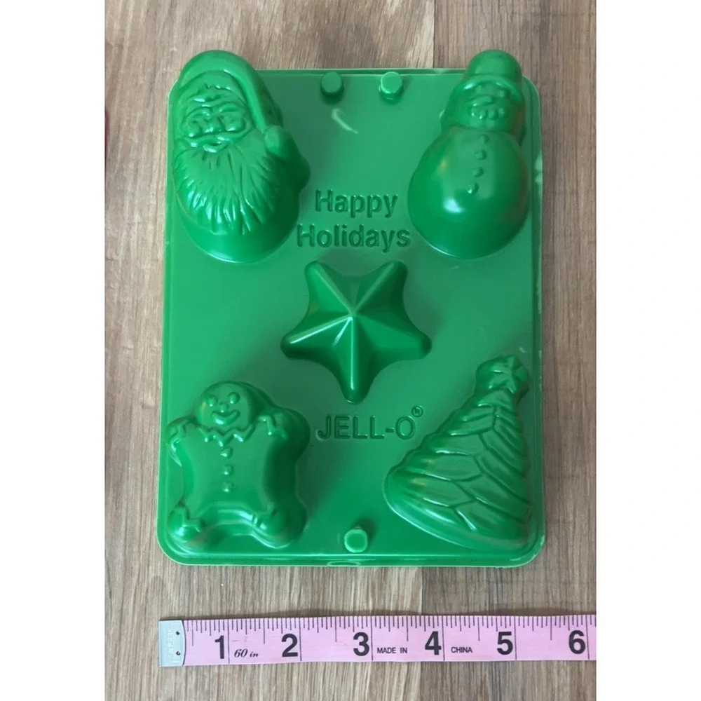 Set of 3 Christmas Holiday Tree‎ Santa Star Snowman Jell-O Molds
